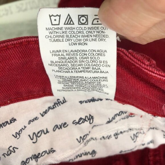 Lee Womens Jeans Size 6 Medium Classic Straight Leg Casual Mid Rise Red Denim - Picture 10 of 15